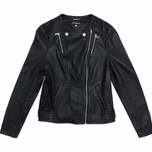 Karl Lagerfeld aviator faux leather jacket